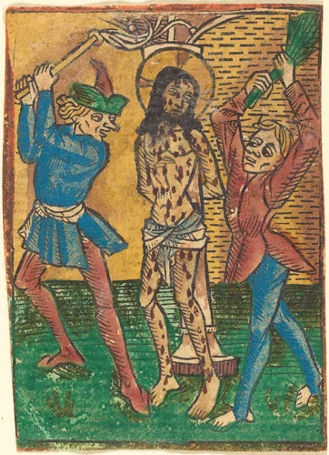 Scourging of Christ by German 15th Century, print, 1490