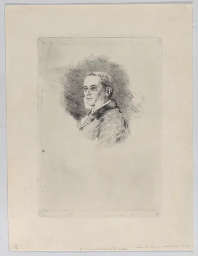 Portrait of Albert Jacquemart by Jules Ferdinand Jacquemart, print, 1879