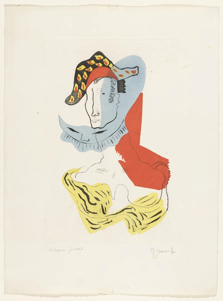 Harlequin General , plate from the illustrated book Toupies by Jean Lurçat, illustrated book, 1925