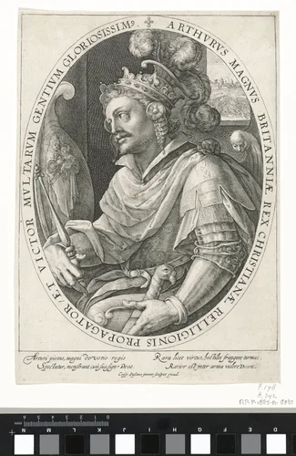De held koning Arthur by Unknown, print, 1574-1637