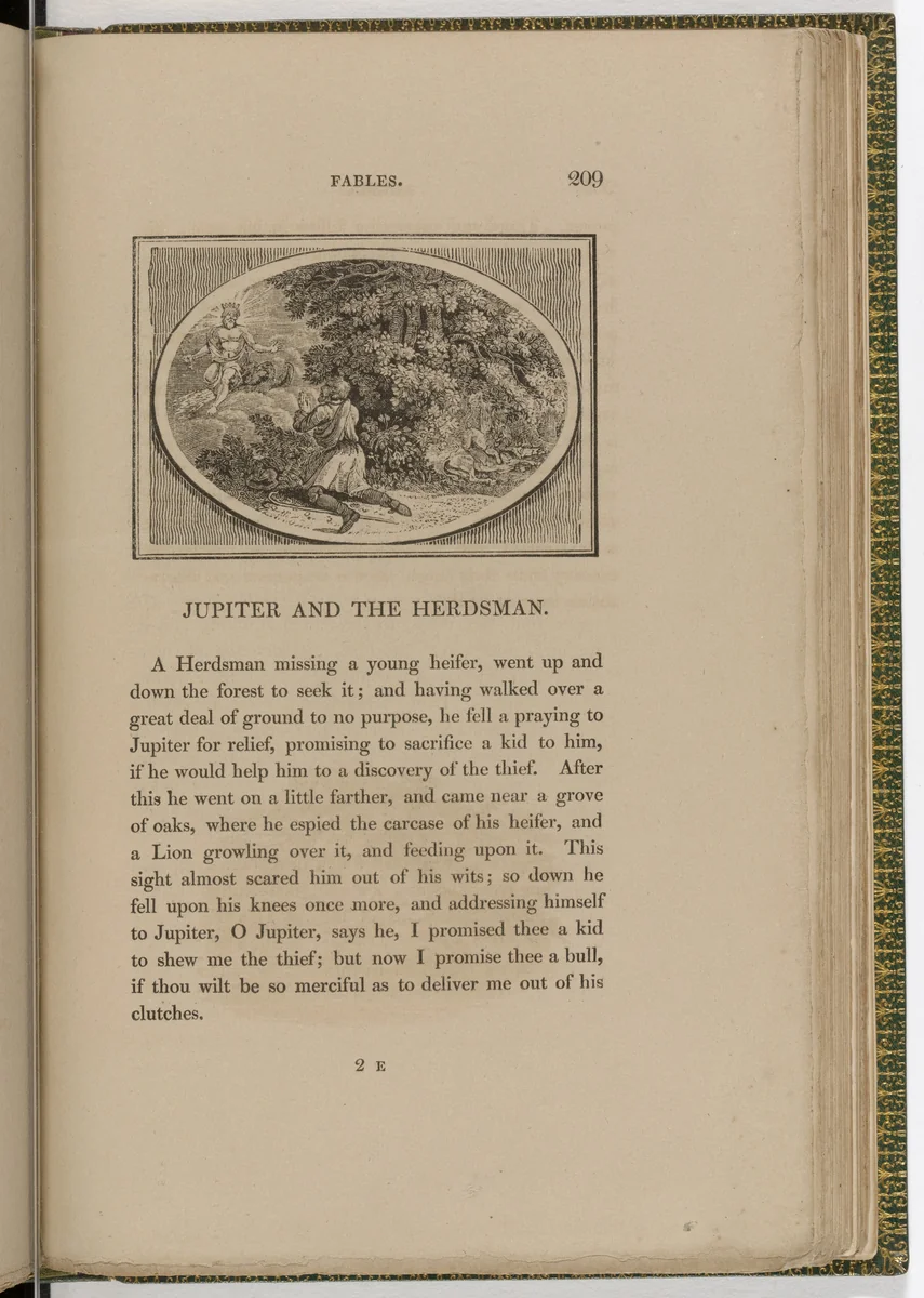 Headpiece (page 209) from The Fables of Aesop by Thomas Bewick, illustrated book, 1818