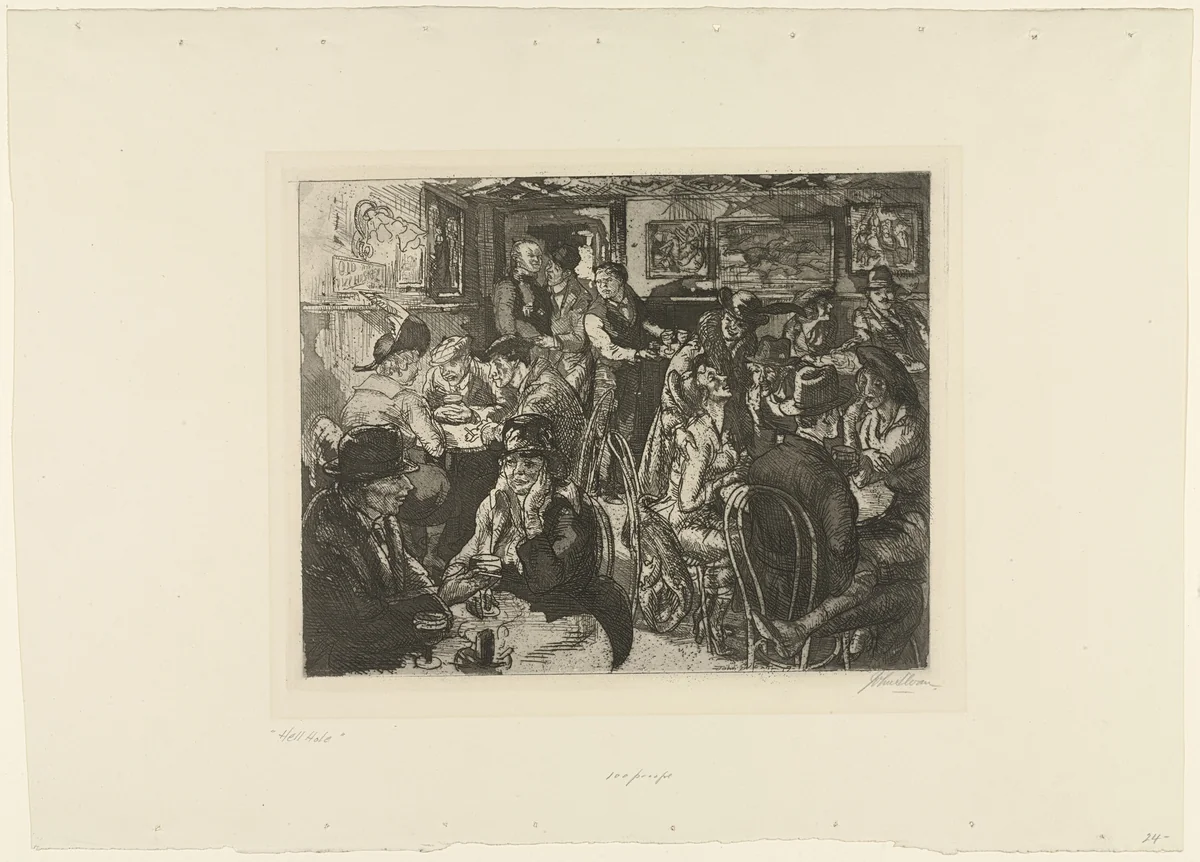 Hell Hole by John Sloan, print, 1917