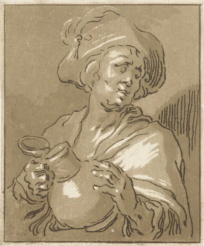 Man met kruik by Hermanus Fock, print, 1781-1822