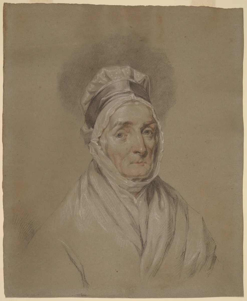 Mrs. Benjamin Fisher by Gilbert Stuart, drawing, 1755-1828
