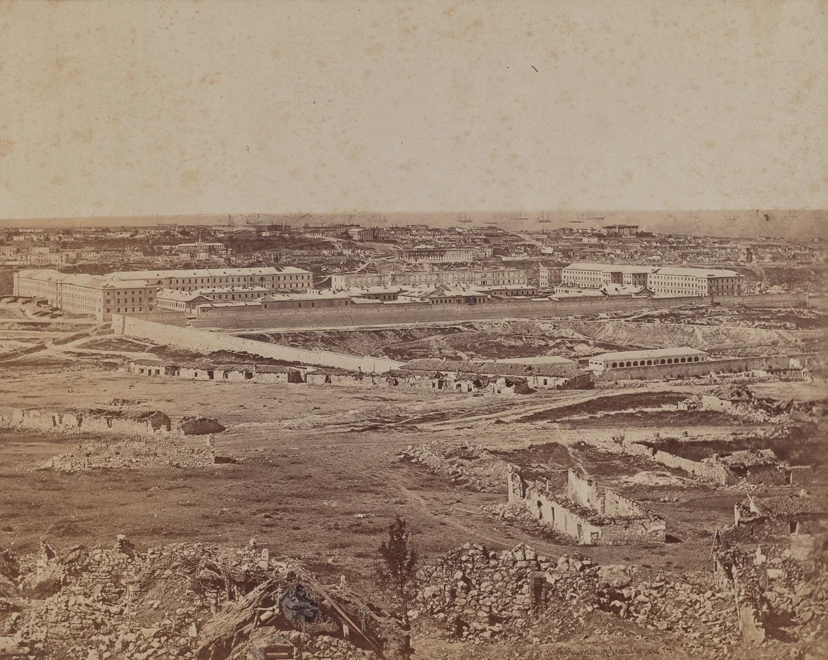 Panorama of Sebastopol No. 1 by James Robertson; Felice Beato, photograph, 1855-1856
