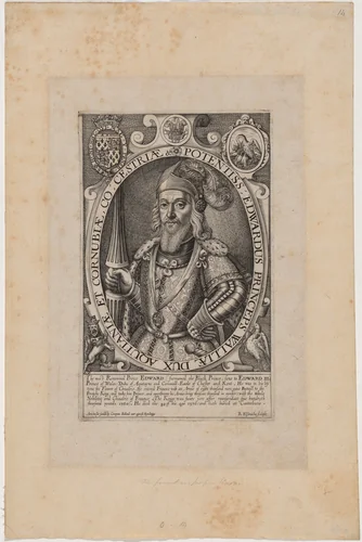 Edward, the Black Prince by Renold Elstrack, print, 1571-1625