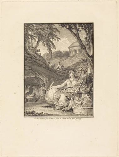 Frontispiece: Dictionnaire de musique by Jean Michel Moreau, print, 1779