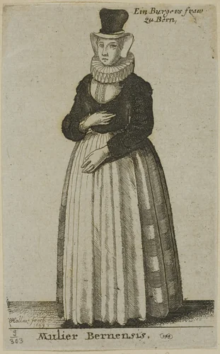 Woman of Bern by Wenceslaus Hollar, print, 1649