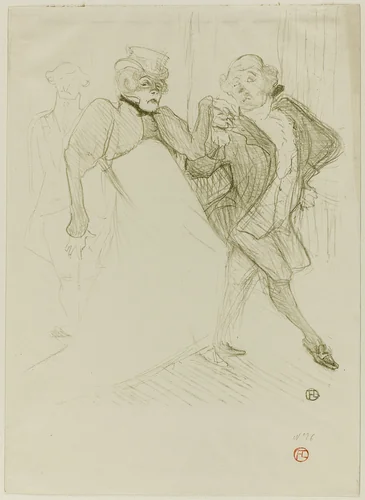 Réjane and Galipaux, in Madame Sans-Gêne by Henri de Toulouse-Lautrec, print, 1893
