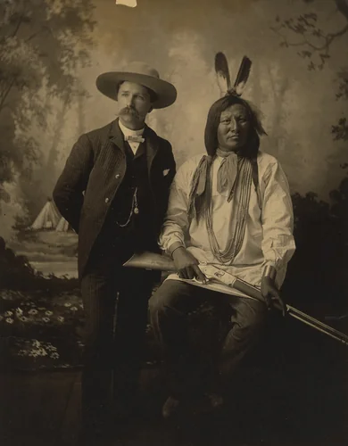 D.F. Barry with Rain-In-The-Face by David Francis Barry, photograph, 1890