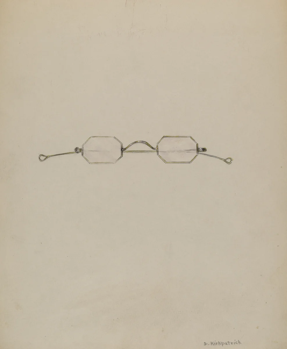 Spectacles by Donald Kirkpatrick, index of american design, 1936