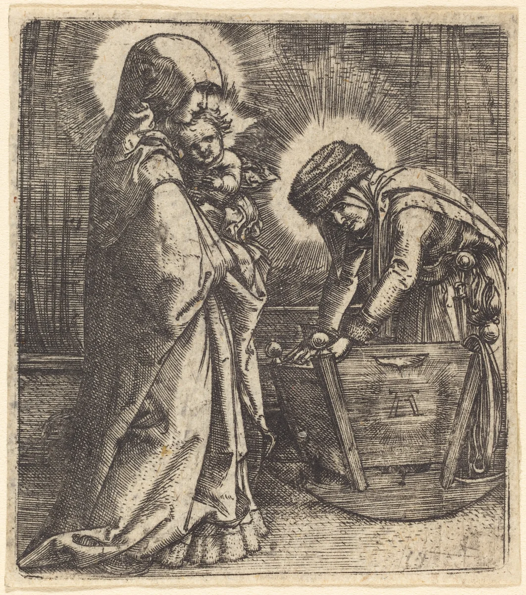 The Virgin and Child and Saint Anne by Albrecht Altdorfer, print, 1515-1520
