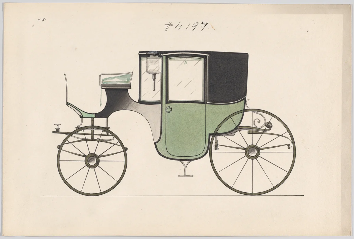 Design for Coupé, no. 4197 by Brewster & Co., drawing, 1850-1910