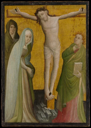 The Crucifixion by Master of the Berswordt Altar, painting, 1395-1405