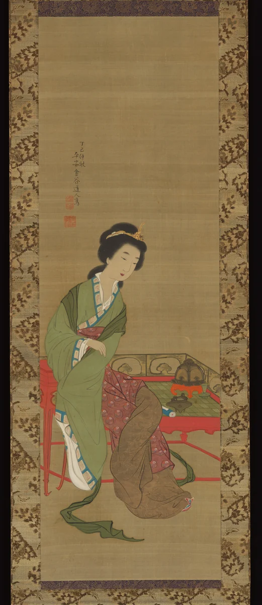 Chinese Beauty by Yokoi Kinkoku (横井金谷), painting, 1797