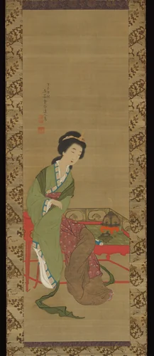 Chinese Beauty by Yokoi Kinkoku (横井金谷), painting, 1797
