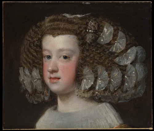 María Teresa (1638–1683), Infanta of Spain by Diego Rodríguez de Silva y Velázquez, painting, 1651-1654