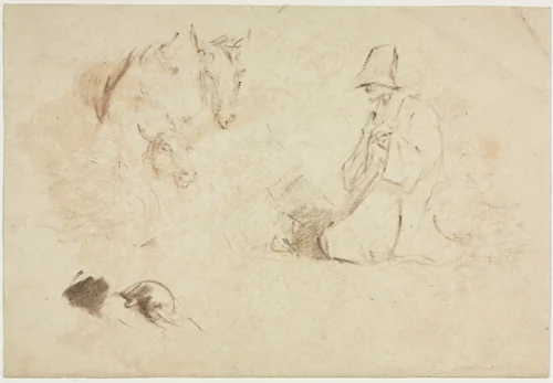 Sketches: Figures and Animals by Thomas Gainsborough, drawing