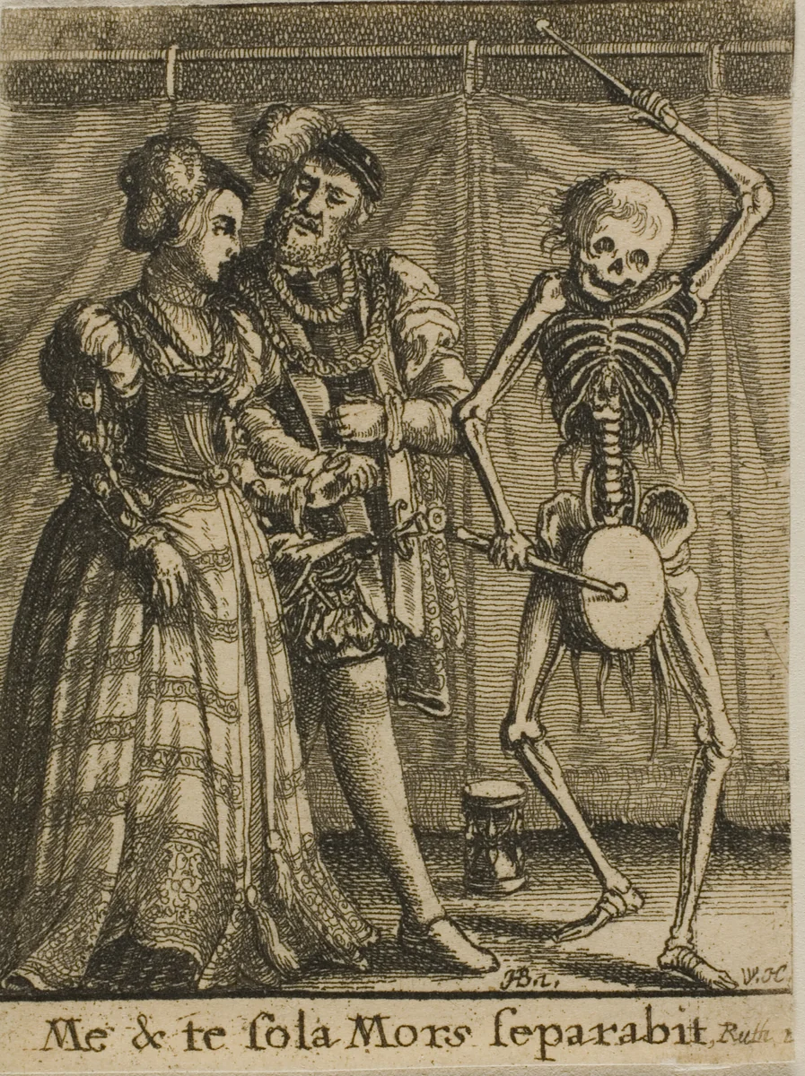 The Bridal Pair and Death by Wenceslaus Hollar
Hans Holbein the younger, print, 1651