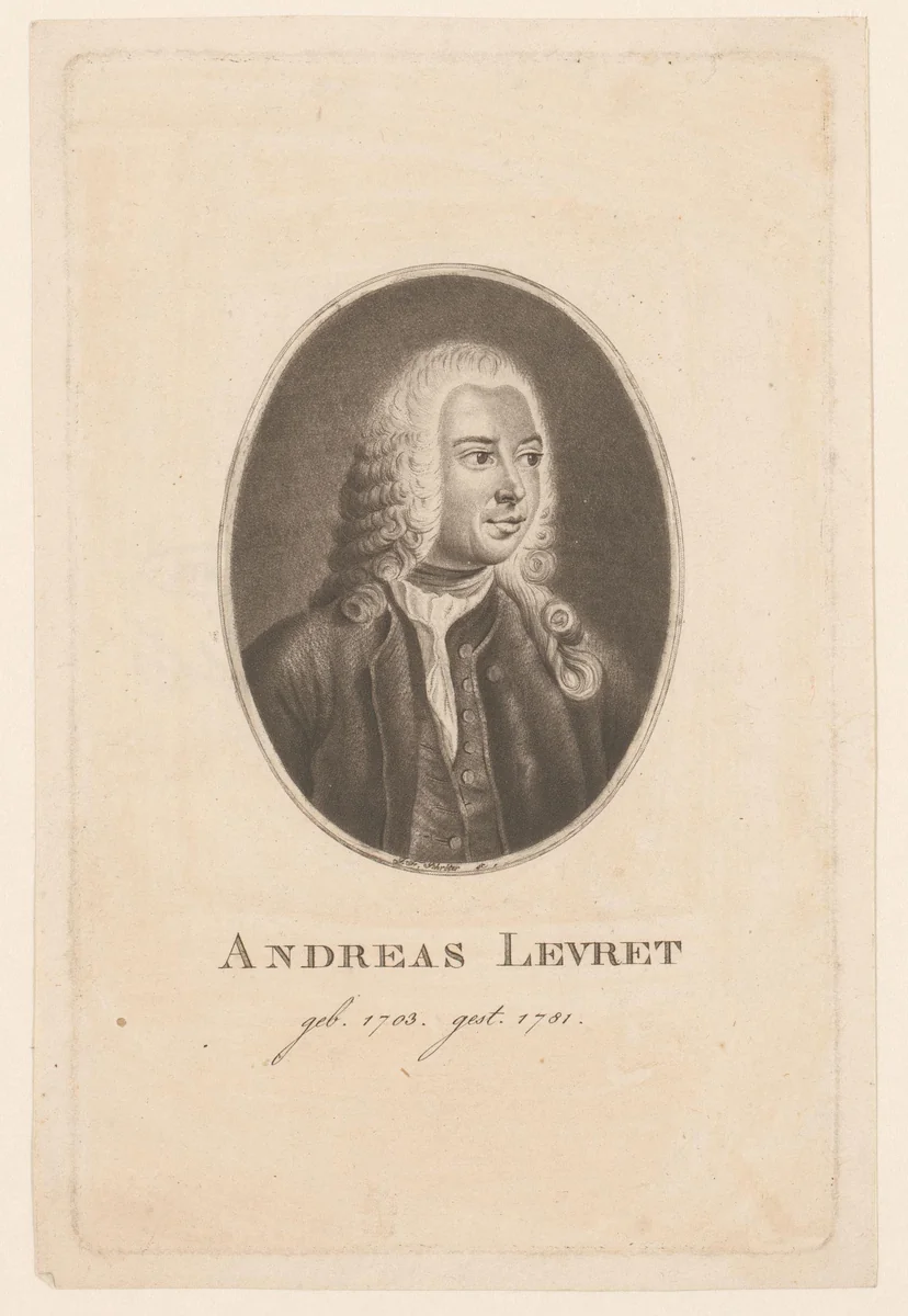 Portret van André Levret by Johan Friedrich Schrötter, print, 1781-1836