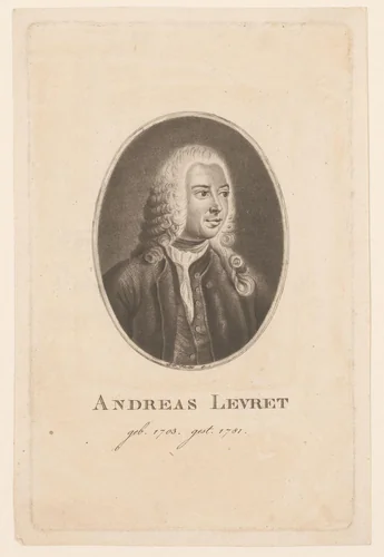 Portret van André Levret by Johan Friedrich Schrötter, print, 1781-1836