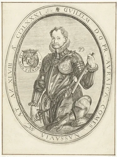Portret van Willem van Oranje by Unknown, print, 1581-1601