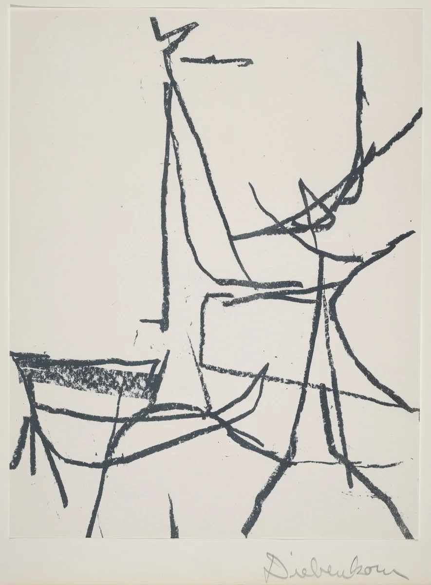 Untitled (Abstraction) by Richard Diebenkorn, portfolio, 1948