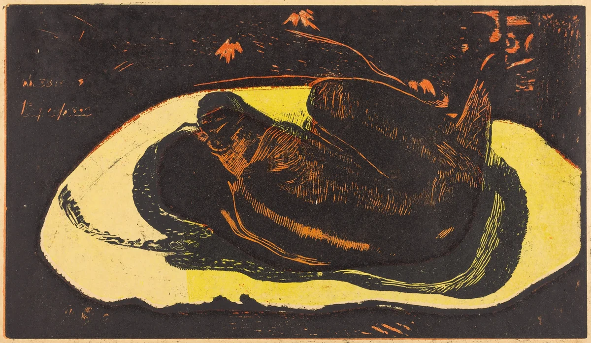 Manao Tupapau (She is Haunted by a Spirit) by Paul Gauguin, print, 1894