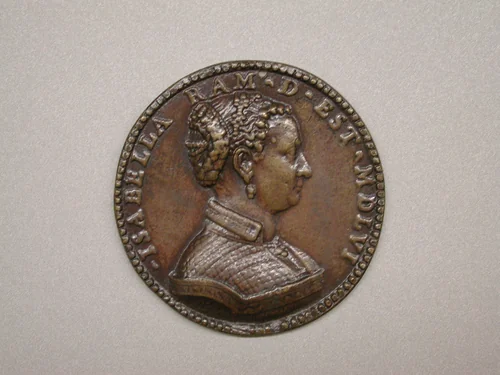 Isabella Rammi d'Este by Pastorino di Giovan Michele, metalwork, 1556