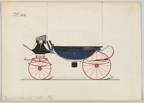 Landau #1034 by Brewster & Co., drawing, 1850-1870