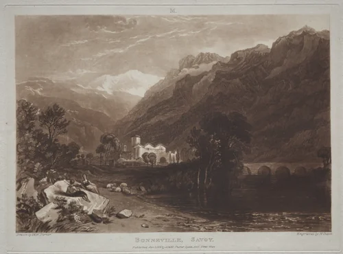 Liber Studiorum: Bonneville, Savoy by Joseph Turner, print
