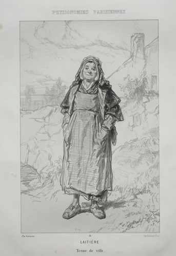Laitière by Paul Gavarni, print, 1852-1862