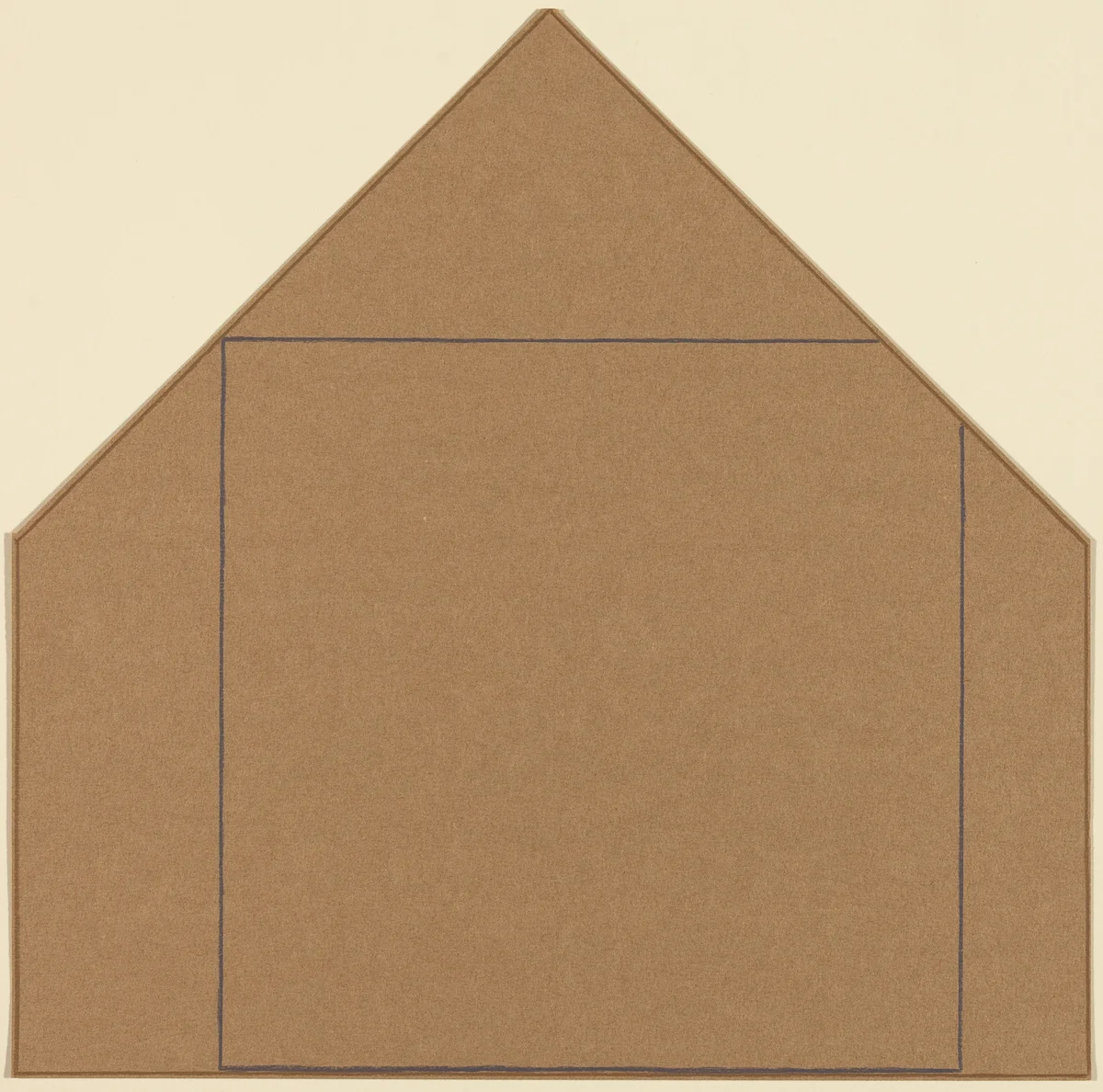 A Square in and out of a Polygon by Robert Mangold, drawing, 1976