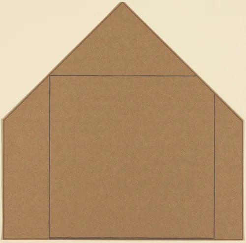 A Square in and out of a Polygon by Robert Mangold, drawing, 1976