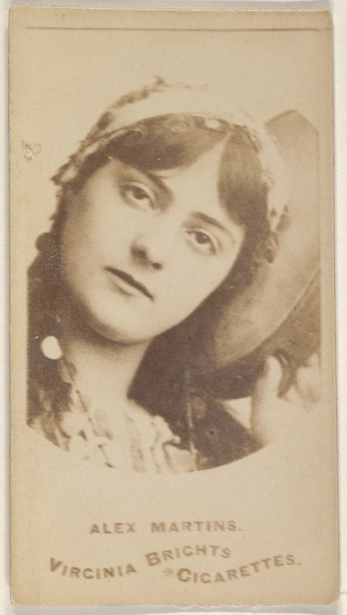 Alex Martins, from the Actors and Actresses series (N45, Type 1) for Virginia Brights Cigarettes by Allen & Ginter, photograph, 1885-1891