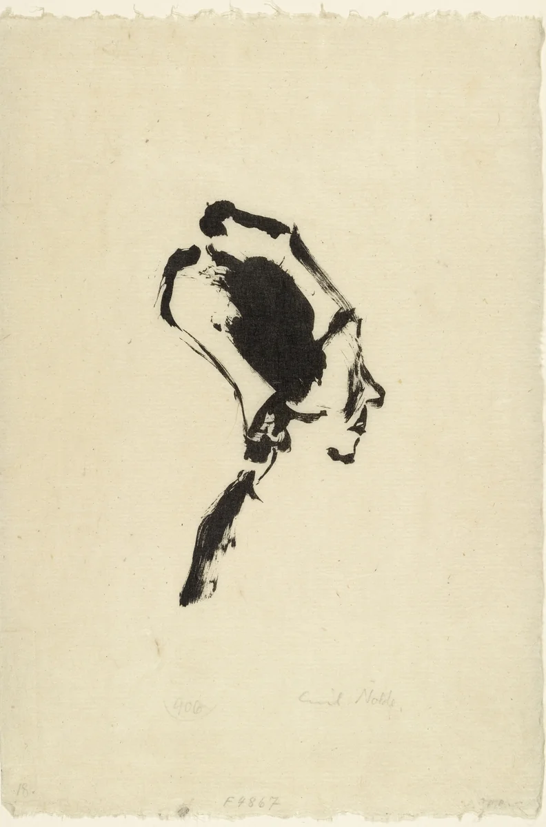 Profile III (Profil III) by Emil Nolde, print, 1911