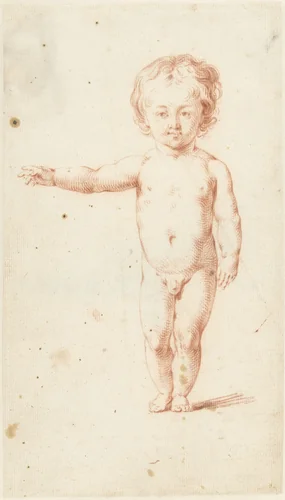Naakt jongetje by Jacob de Wit, drawing, 1705-1754