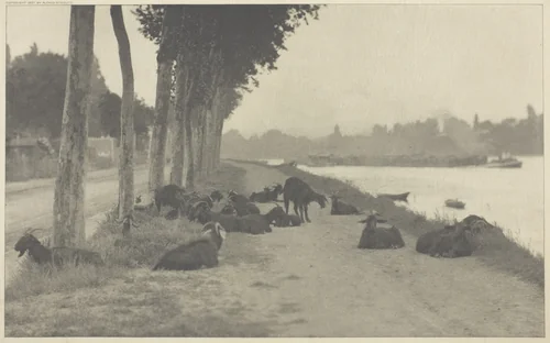 On the Seine—Near Paris by Alfred Stieglitz, print, 1894