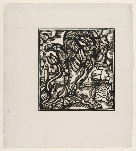 Lion by Raoul Dufy, print, 1911