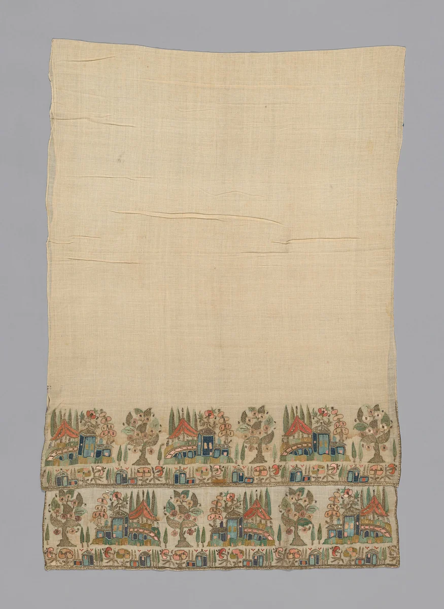 Towel or Napkin (Altered) by Turkey, textile, 1801-1900
