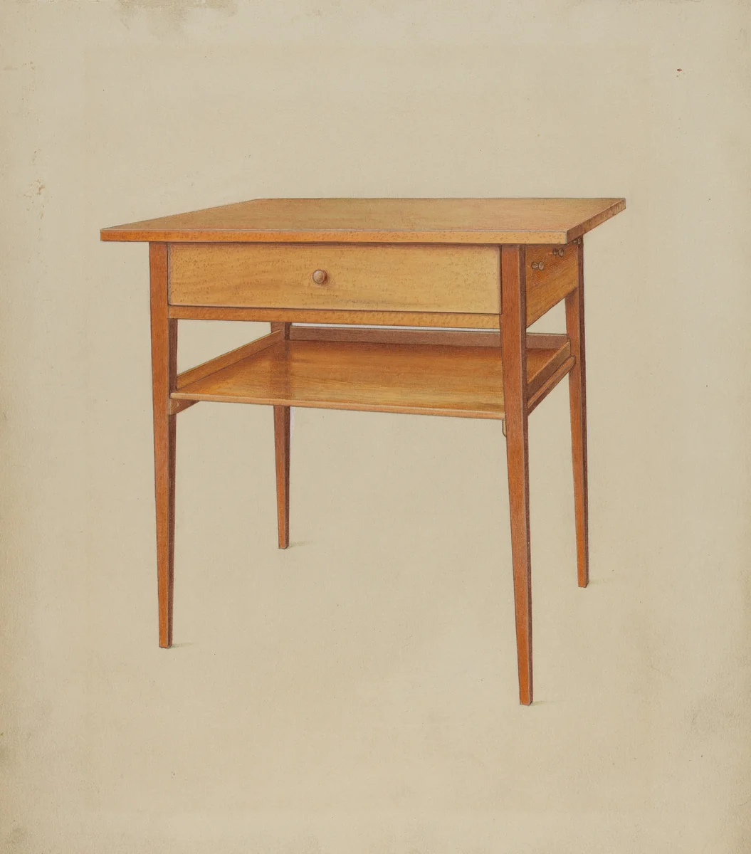 Shaker Table by Winslow Rich, index of american design, 1937
