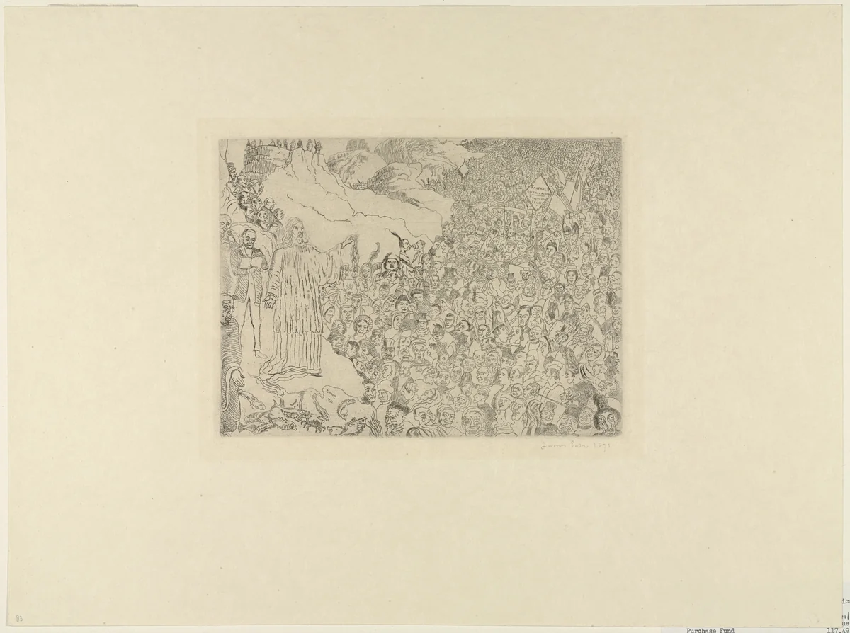 The Multiplication of the Fishes (La Multiplication des poissons) by James Ensor, print, 1891