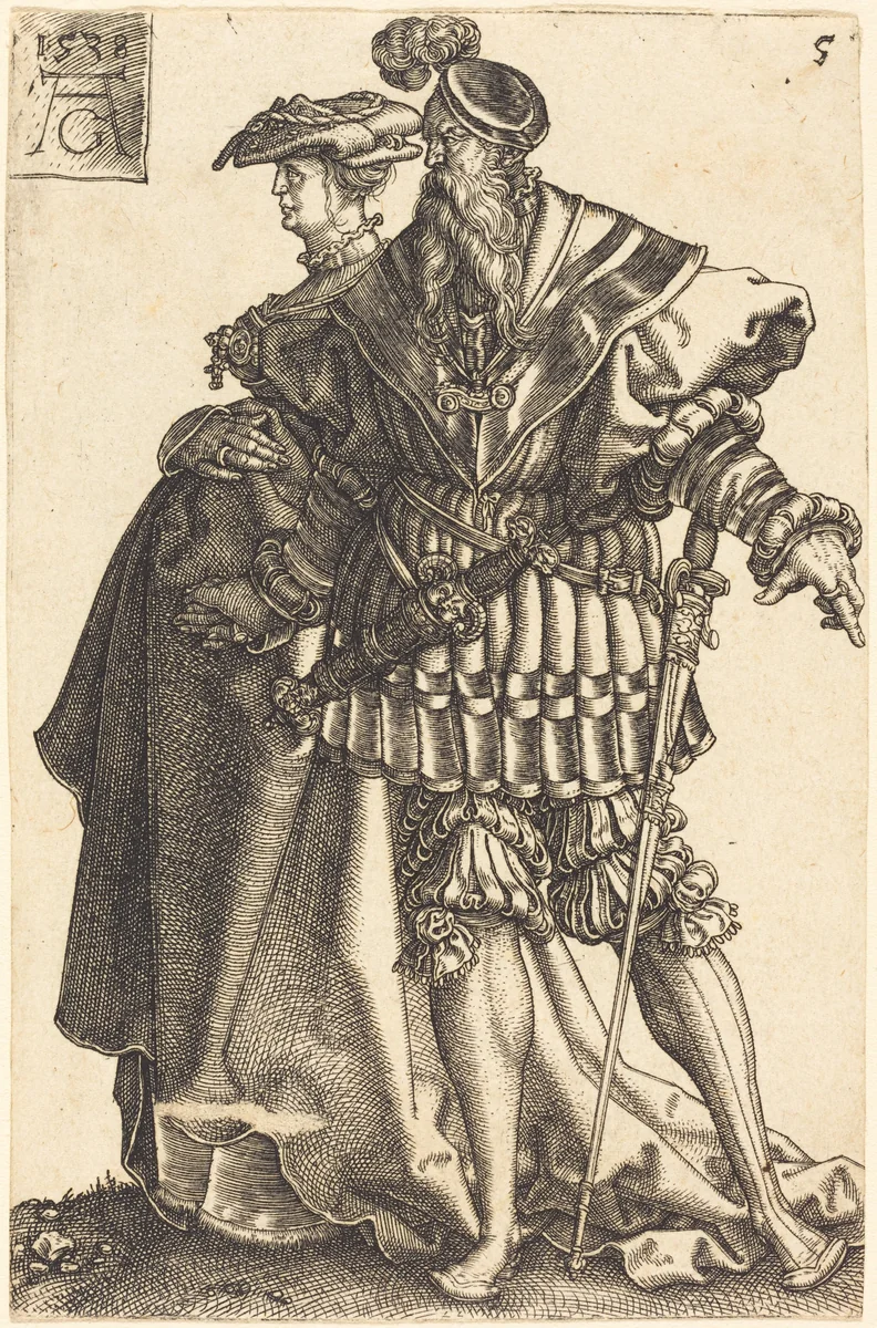 Large Wedding Dancers by Heinrich Aldegrever, print, 1538