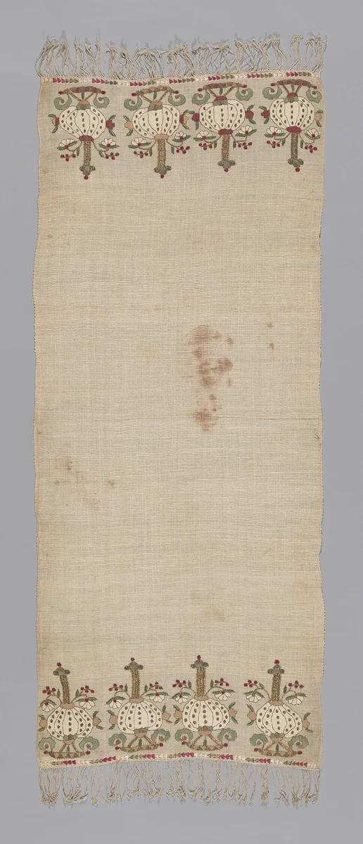 Towel or Napkin by Turkey, textile, 1801-1900