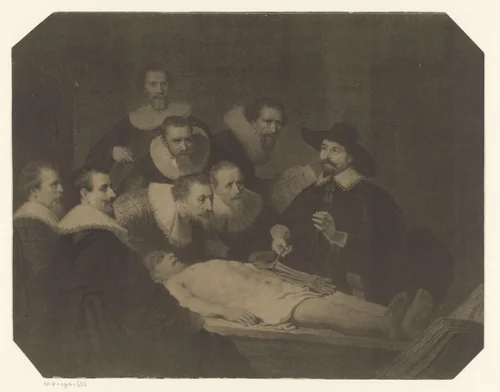 De anatomische les van Dr. Nicolaes Tulp by Henri Zimmerman, print, 1859