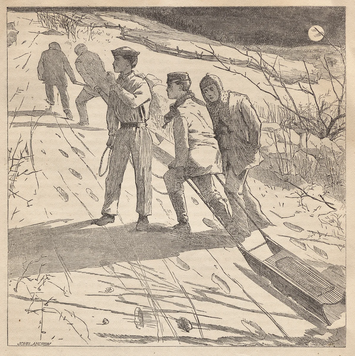 The Midnight Coast by Winslow Homer, print, 1867