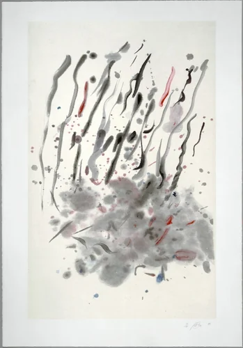 Beloved Ghost Waterfall/Beijing by Pat Steir, print, 1990