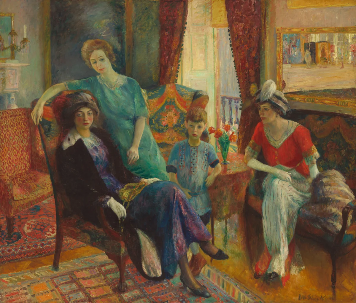 Family Group by William Glackens, painting, 1910-1911
