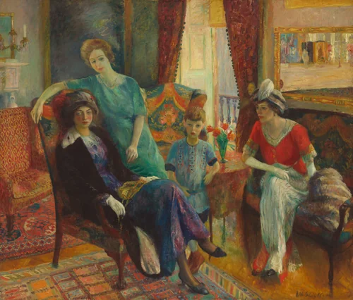 Family Group by William Glackens, painting, 1910-1911