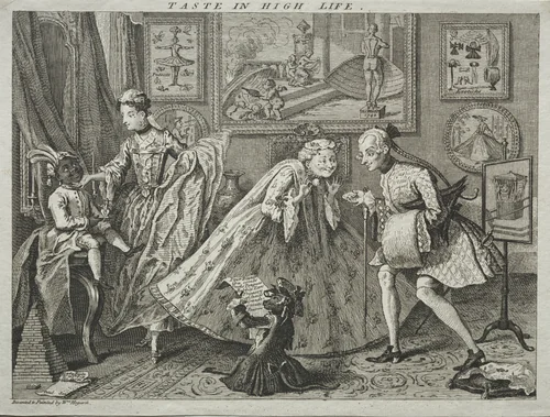 Taste in High Life by William Hogarth, print, 1746